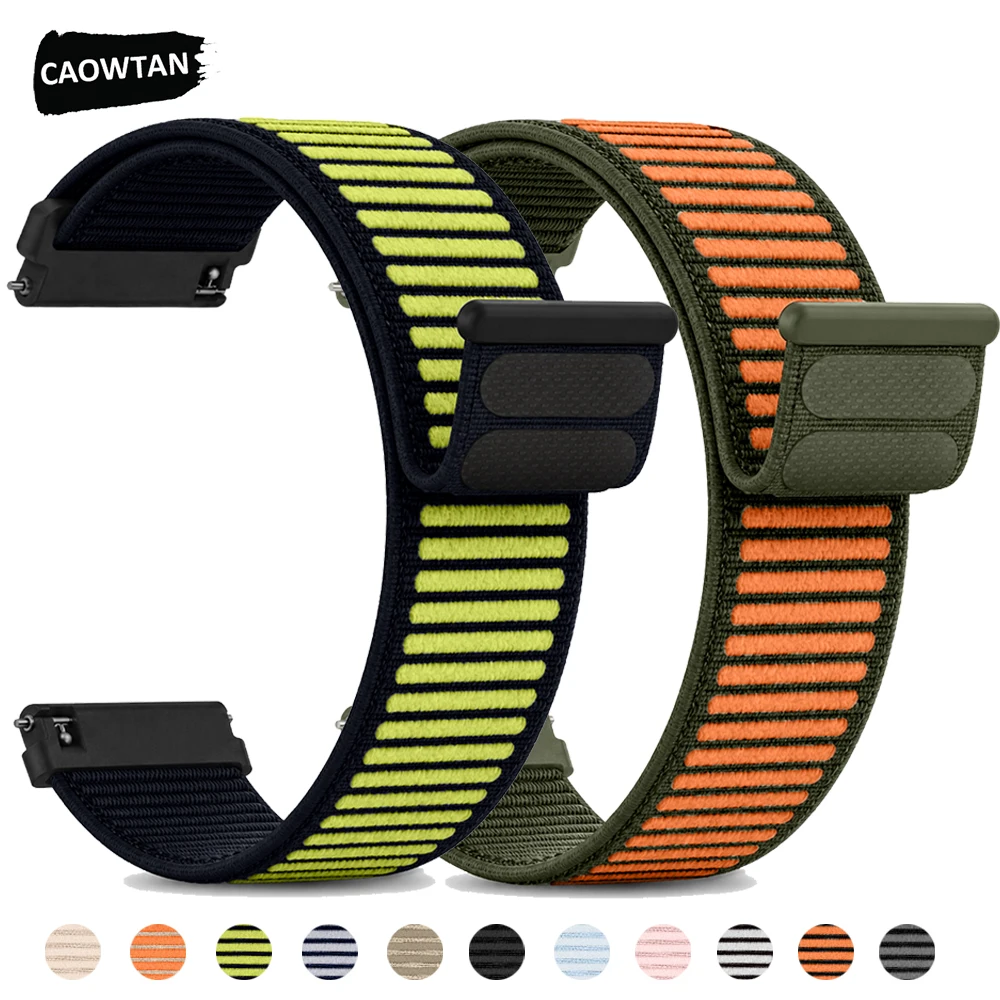 Nylon Loop Strap for Samsung Galaxy Watch 7 6 5 4 40 44mm 6classic 43 47mm 20mm 22mm Band Correa for Garmin Venu4 45mm/Venu 3 2