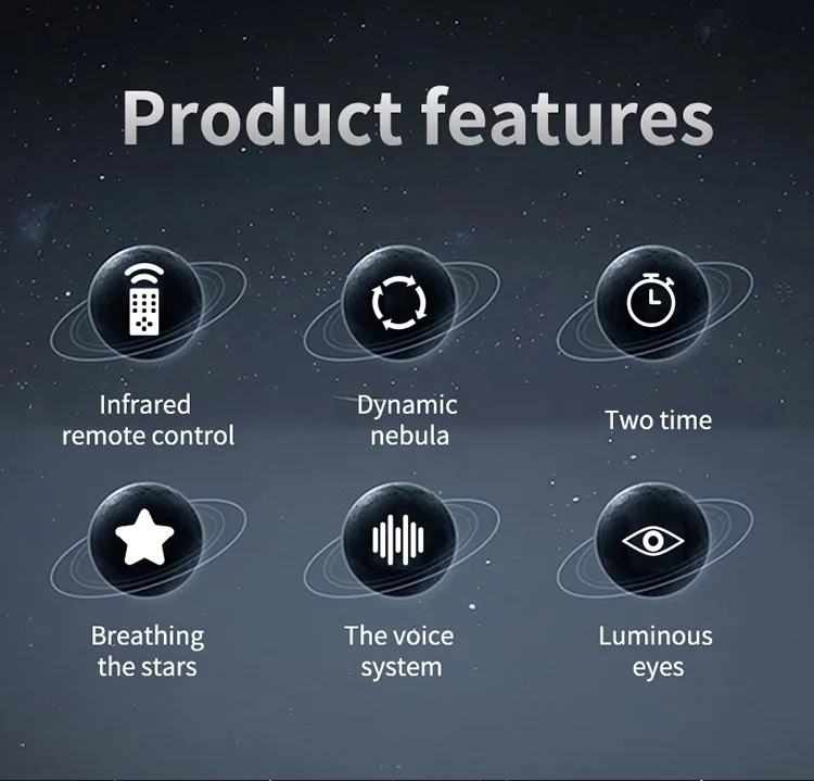 2025 Neue LED-Nachtlicht-Nebelprojektor-Alien-Stern-Deckenleuchte für Kinder und Erwachsene für Schlafzimmer