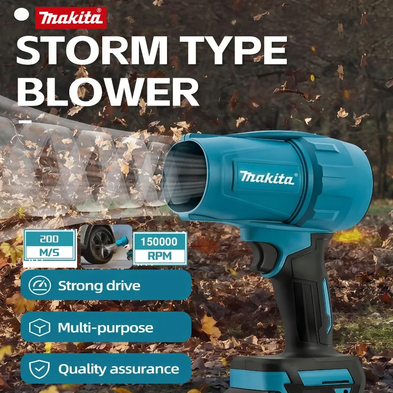 ماكيتا منفاخ عنيف توربو مروحة نفاثة 30000 دورة في الدقيقة منفضة هواء كهربائية سرعة الرياح توربو قابلة للشحن مع أداة تنظيف السيارة الخفيفة #1