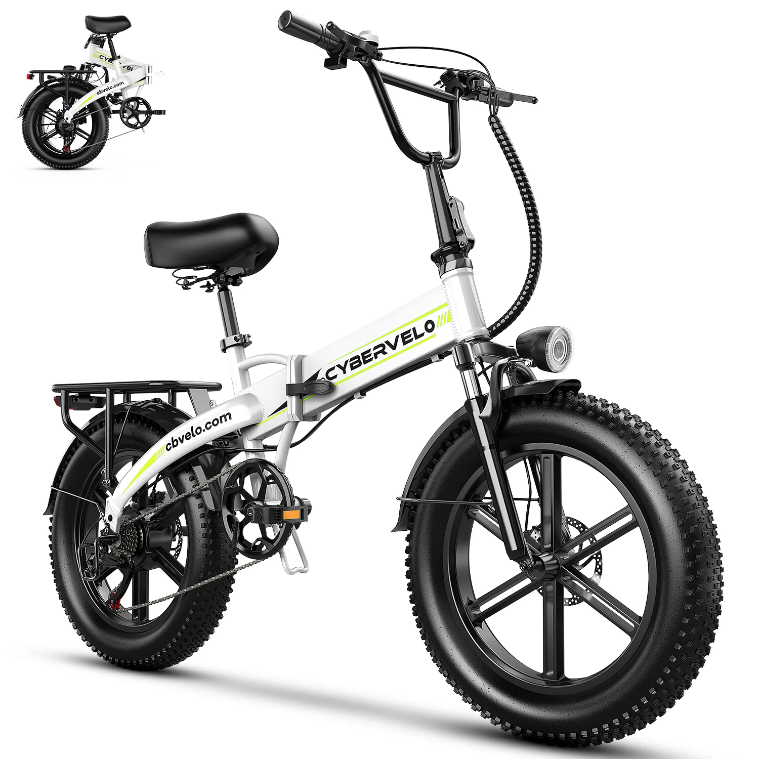 

Складной внедорожный электрический велосипед Moutain Sand мощностью 20 дюймов, 1000 Вт, встроенный аккумулятор с 3 режимами езды, 60 миль + электровелосипед для взрослых дальнего действия