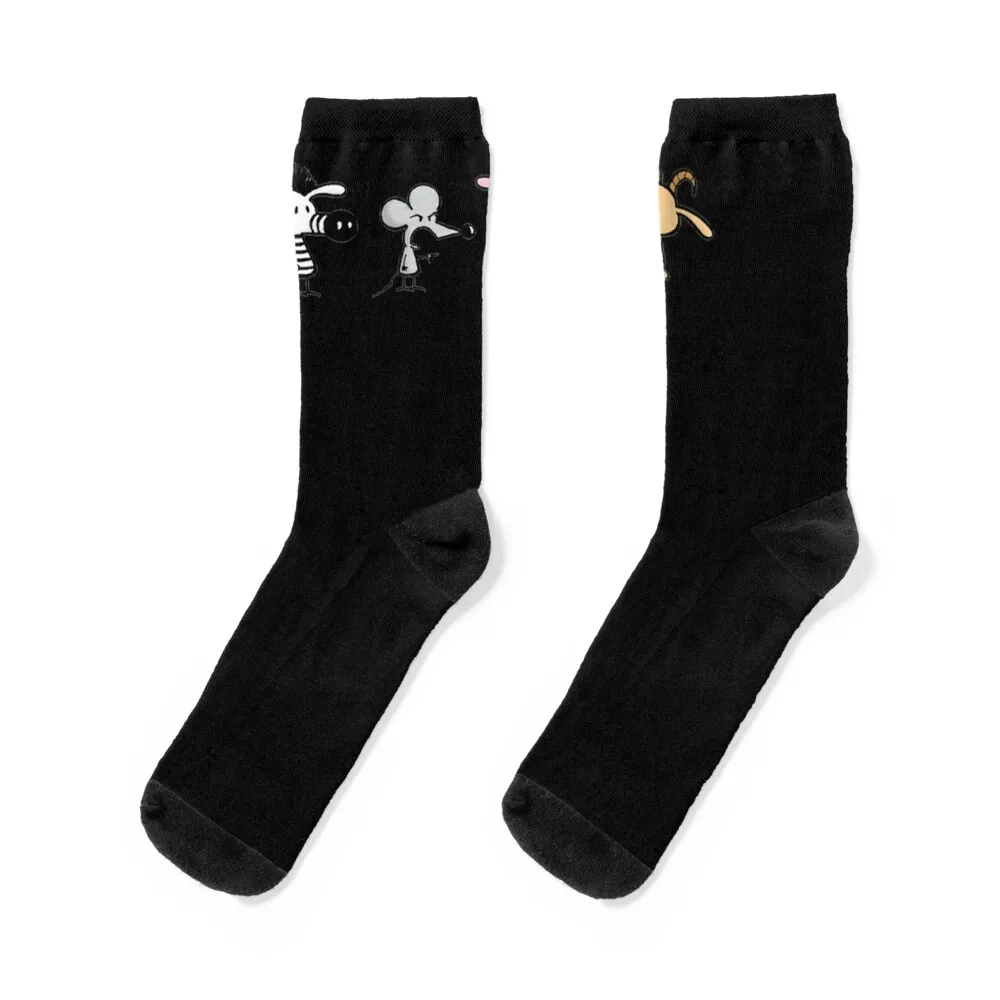 

Music Retro Pearls Before Swine Comic Strip Funny Graphic Gift Socks designer brand Heating sock anti-slip Women's Socks Men's