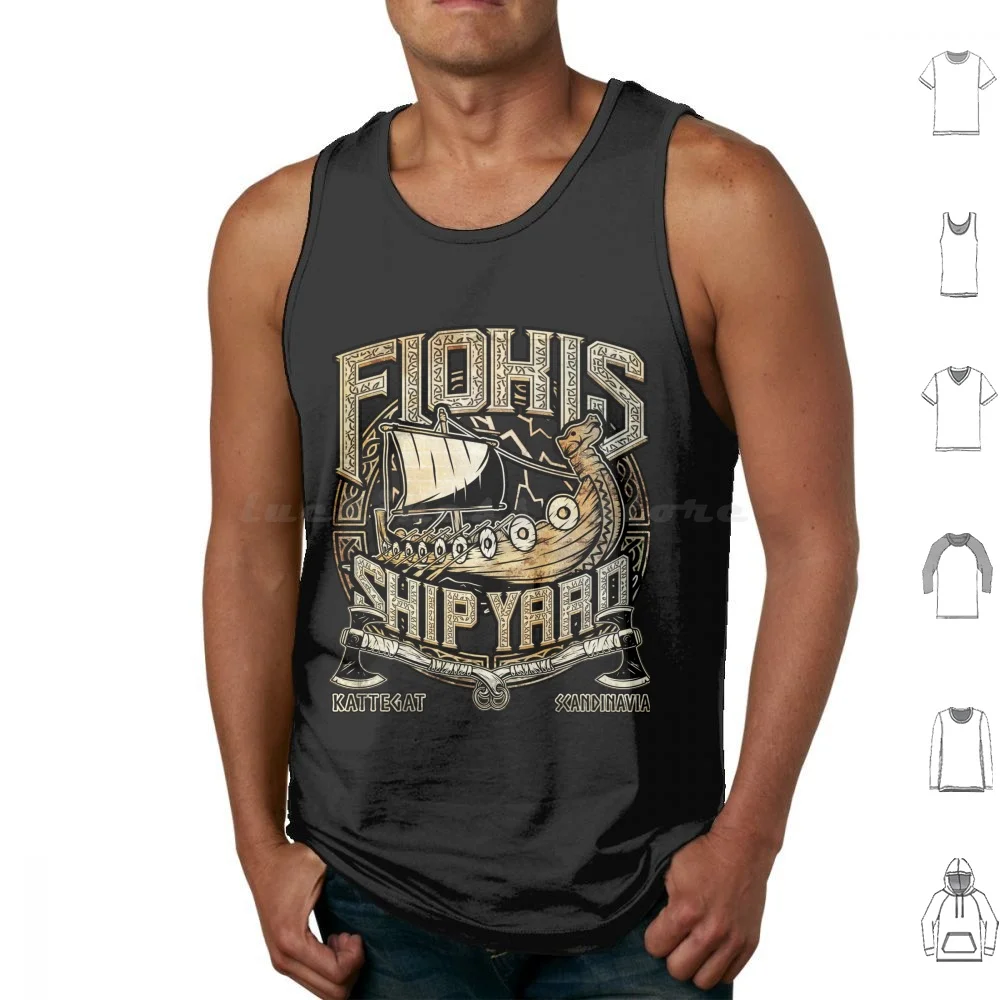 

The Viking Ship Yard Tank Tops Print Cotton Viking Dad Fathers Day Father Vikings Funny Nordic Valhalla Fathor