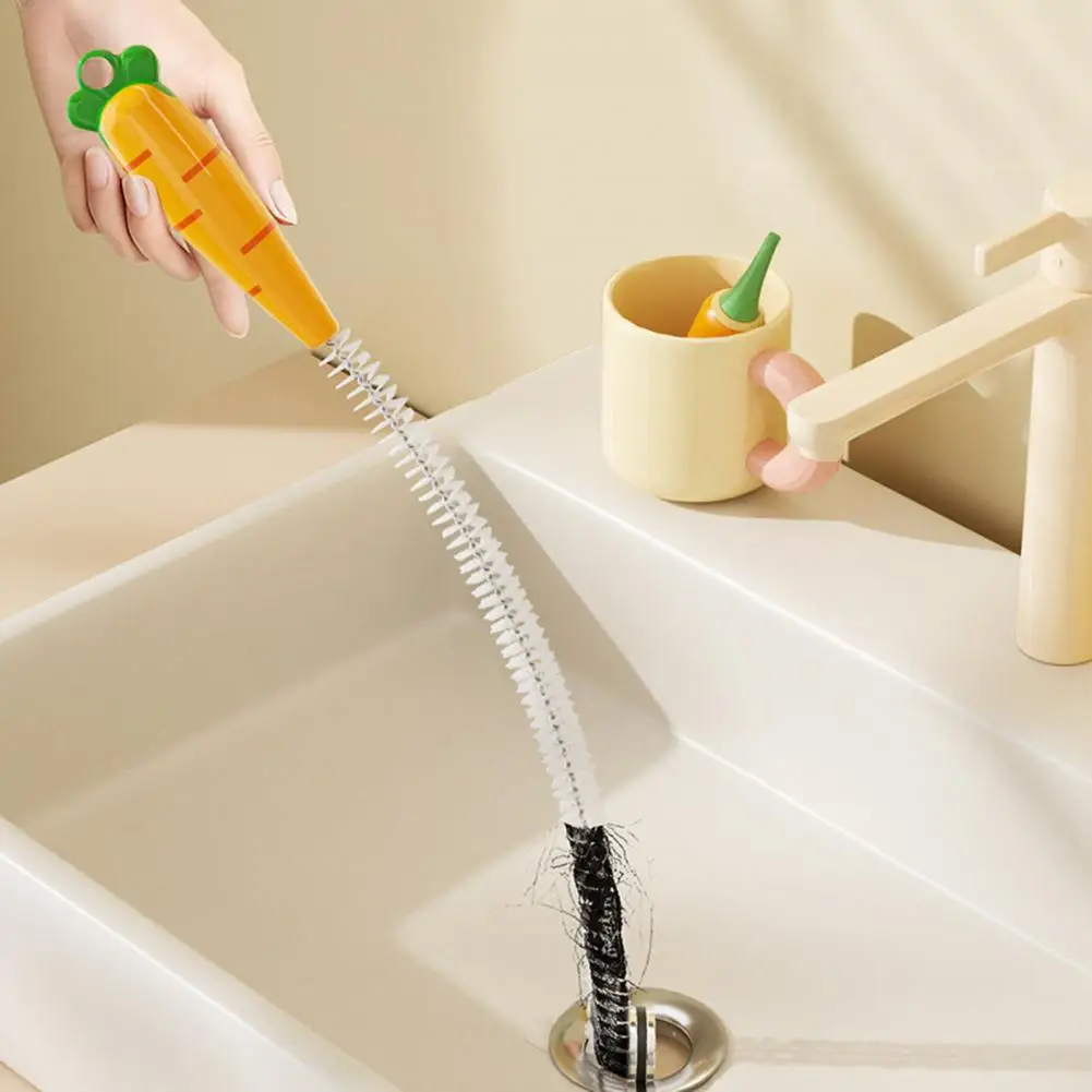 Sink Drain Overflow Cleaning Brush Household Sewer Hair Catcher Long Pipe Cleaner Home Kitchen Sink Shower Tub Hair Clogs