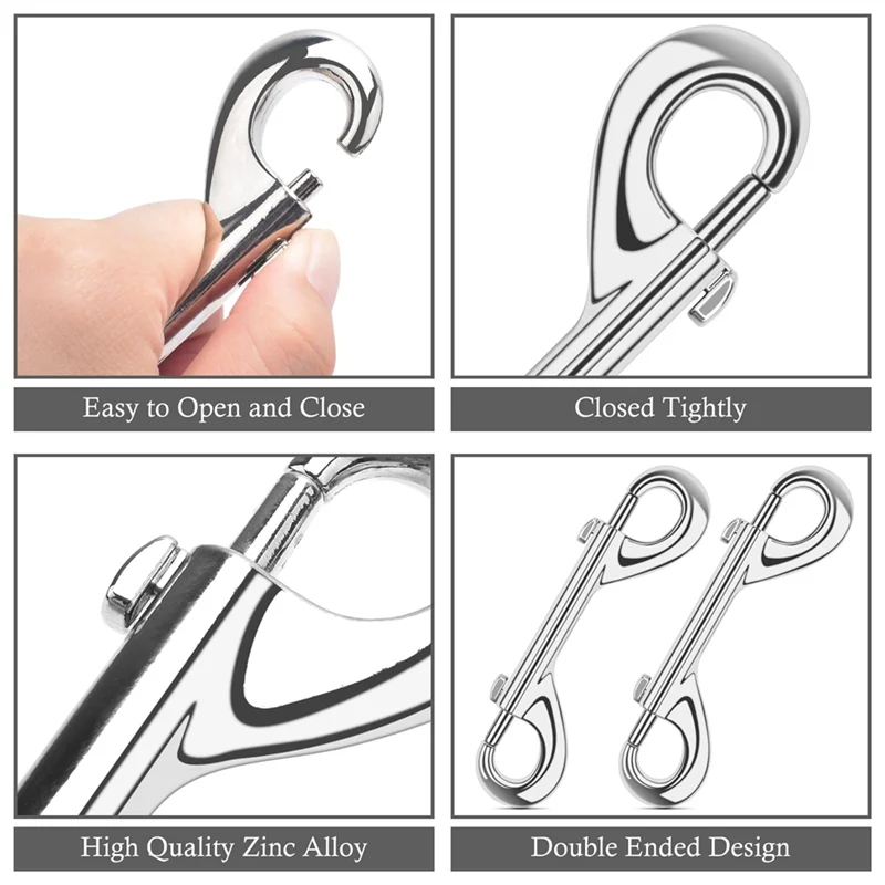 

AS60-Extra Large 3.5 Inch Double Ended Bolt Snaps Double Ended Snaps For Pets And Farm Use