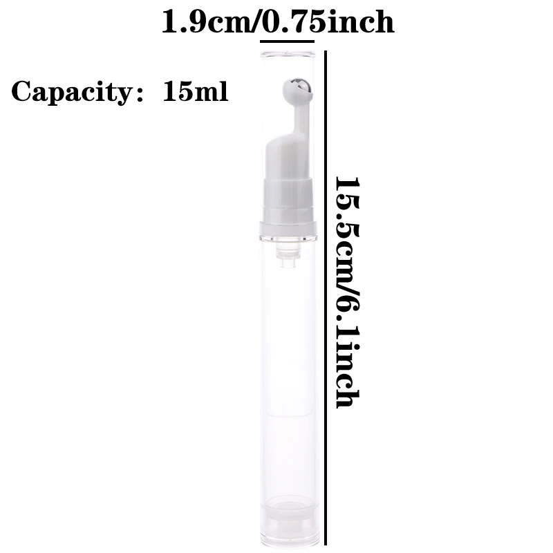 زجاجات قابلة لإعادة الملء لمستحضرات التجميل ، كريم للعين ، كرة دوارة ، زجاجة مفرغة ، سفر ، محمولة ، فارغة ، أساس سائل ، 15 +