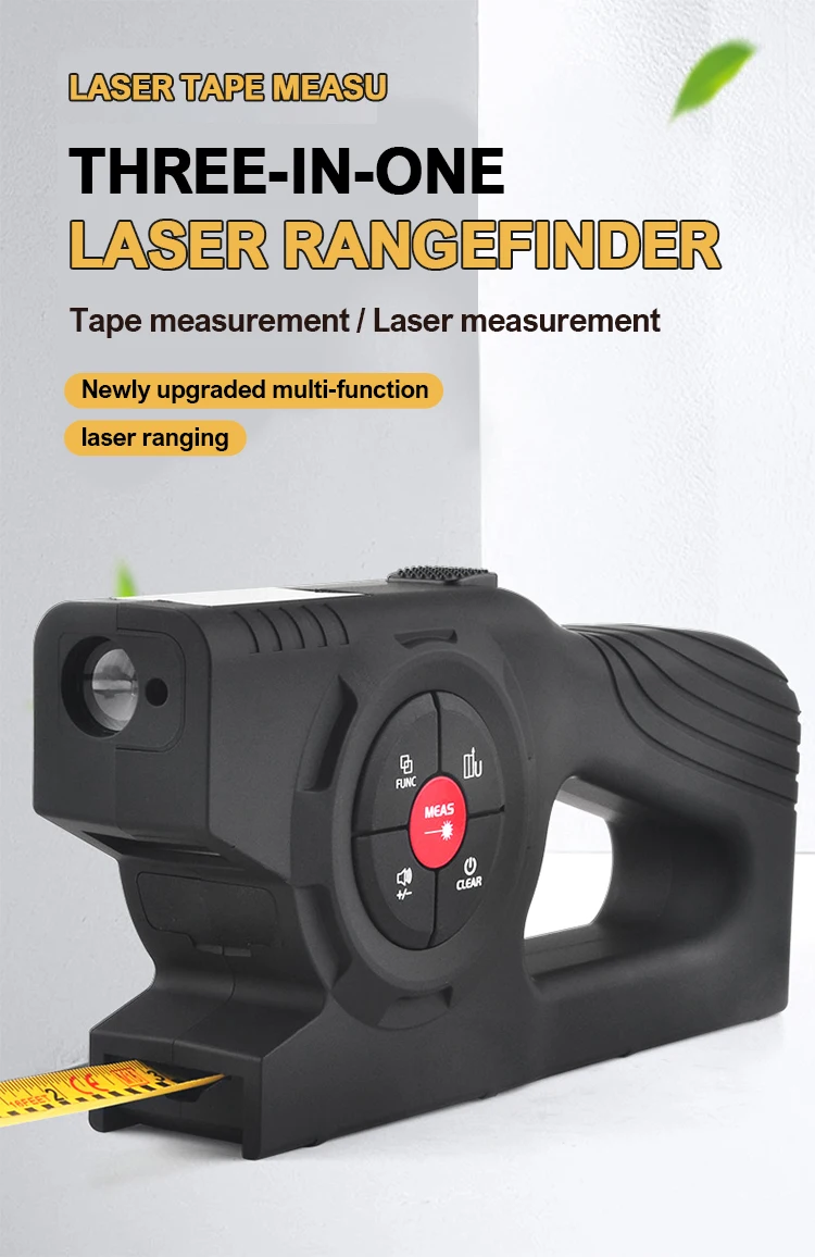 T1 tape measure Digital laser rangefinder tape measure 3-in-1 intelligent electronic measuring ruler charging multifunctional