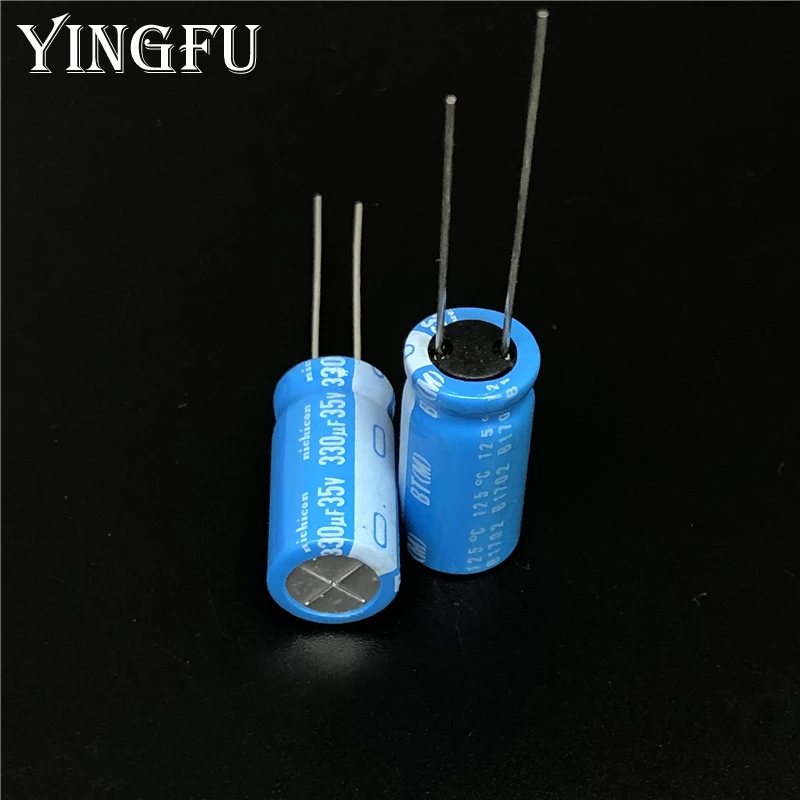 10pcs 330uF 35V NICHICON BT Series 10x20mm Highly dependable reliability 35V330uF Aluminum Electrolytic capacitor