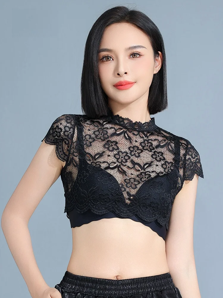 カジュアルスタイル半袖レース襟レディースファッショナブル多用途バックボタン付きフェイクカラー春夏秋冬エラ