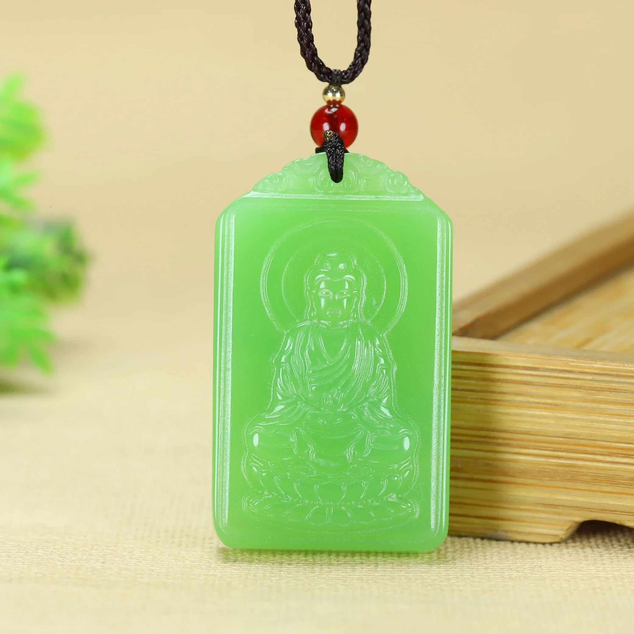 Double-sided zodiac blessing pendant, Bafang patron saint artificial jade pendant, male and female couples necklace gift