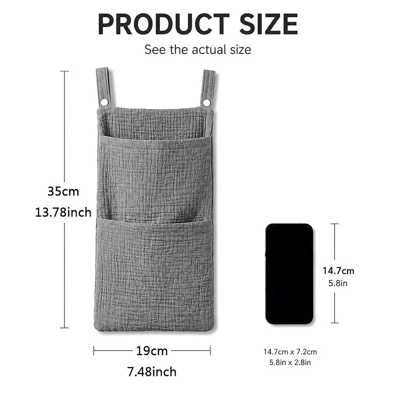 Multifunctional Baby Hanging Storage Bag Newborn Crib Stroller Diaper Sundries Organizer Pouch