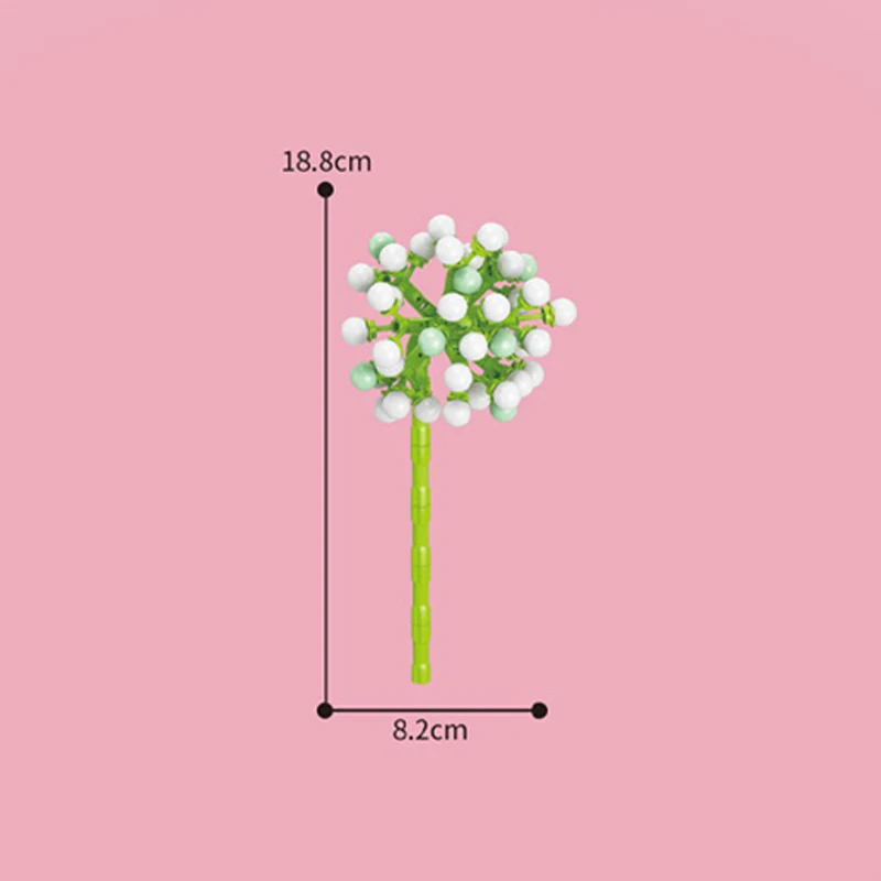 Mooie bouwstenen bloemen roos lavendel lelie simulatie bloem MOC bakstenen woondecoratie Valentijnsdag meisje geschenken 8735 9093