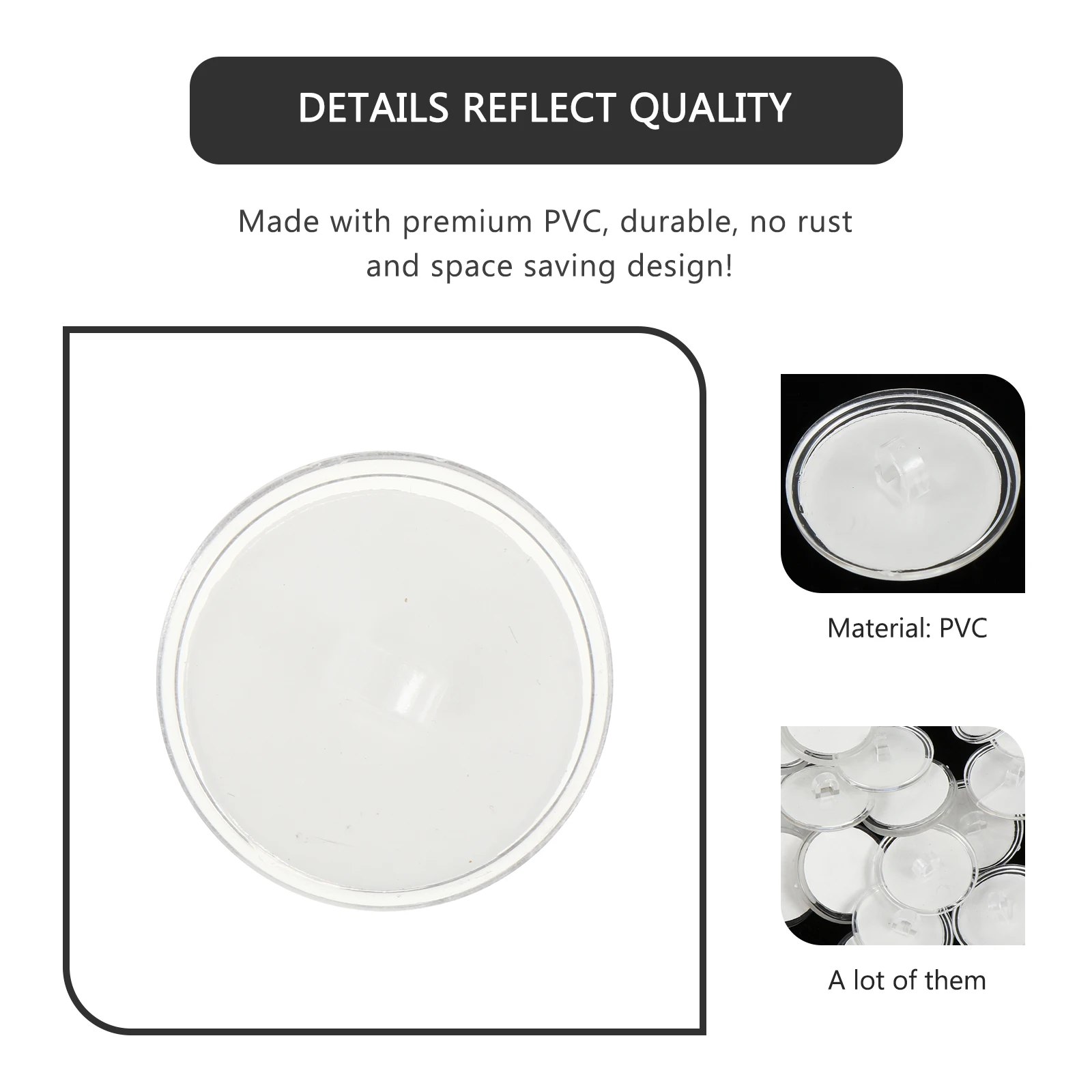 

50Pcs Traceless Suction Cup Hooks PVC Material Lightweight Multipurpose Ceiling Hangers for Kitchen Home Gifts