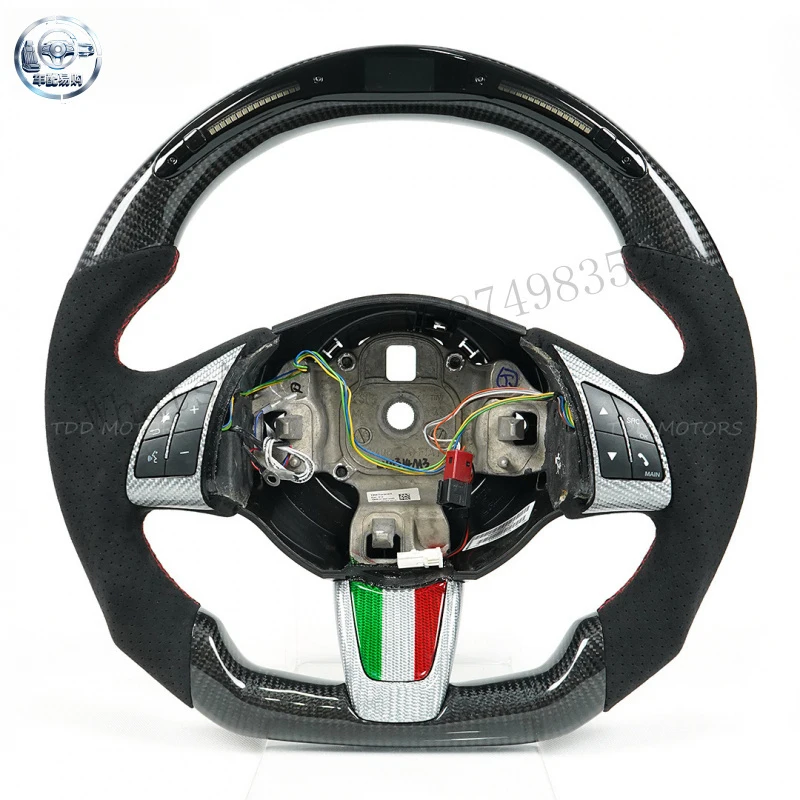 Suitable for Abbas, carbon fiber custom LED display screen steering wheel can be connected