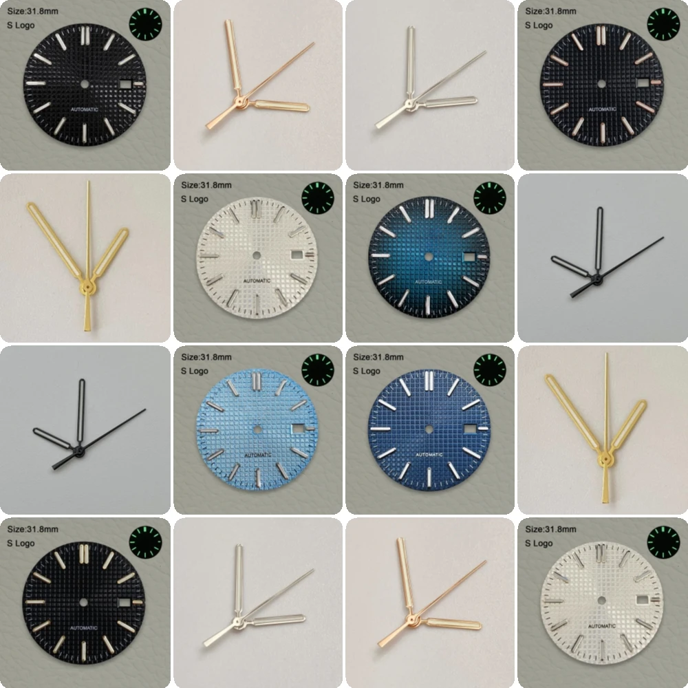 جديد 31.8 مللي متر S شعار الطلب مناسبة ل NH35 NH36 الحركة اليابانية الأخضر مضيئة ساعة عالية الجودة تعديل الملحقات