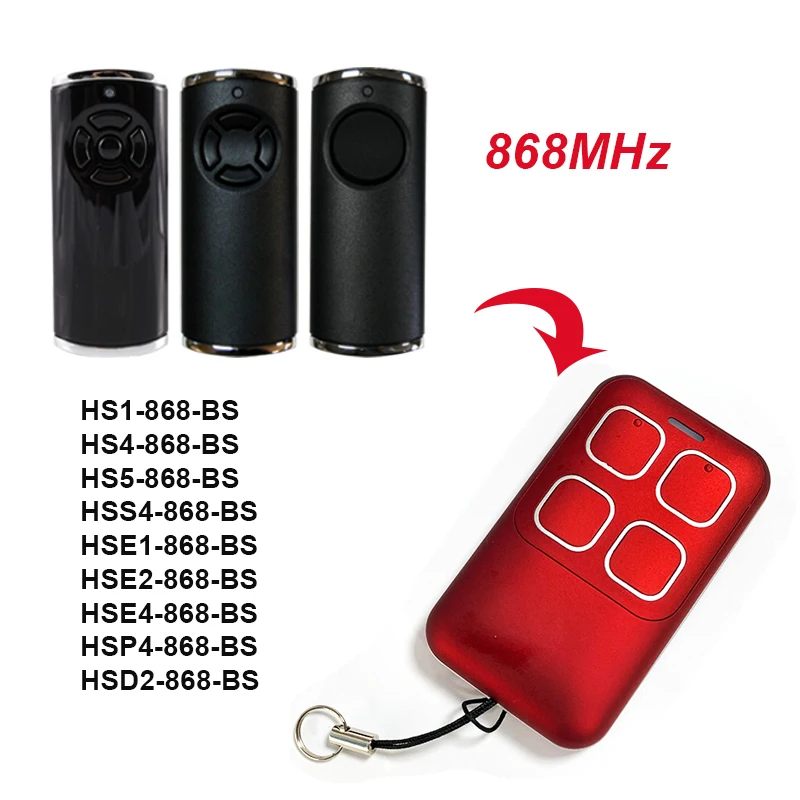 For HORMANN BiSecur HSE4-868-BS HSE2-868-BS Garage Door Remote Control HORMANN HS1 HS4 HSS4 HSE1 HSP4 HSD2 868 BS Transmitter