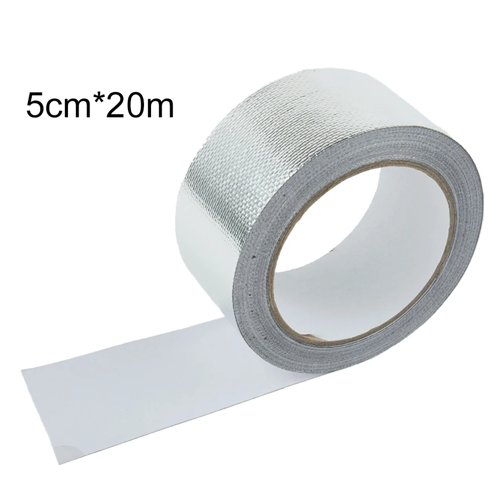 Practical Useful High Quality Bandage 1 Roll Heat High Temp Parts Silver Wrap 20 Meter * 5CM Accessories Downpipe