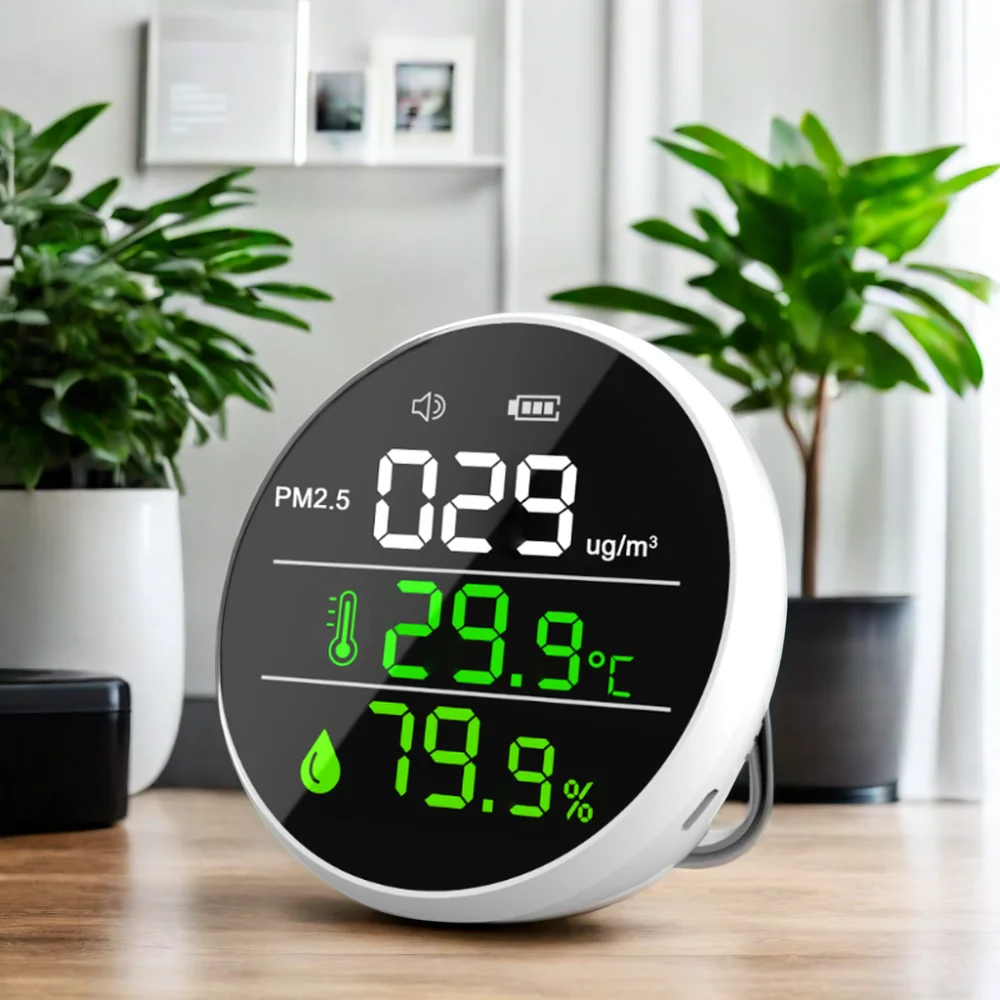 3-in-One Portable Desktop LED Screen Display PM2.5 Meter Thermohygrometer Gas Analyzer Home Office Meeting Room Use Detector