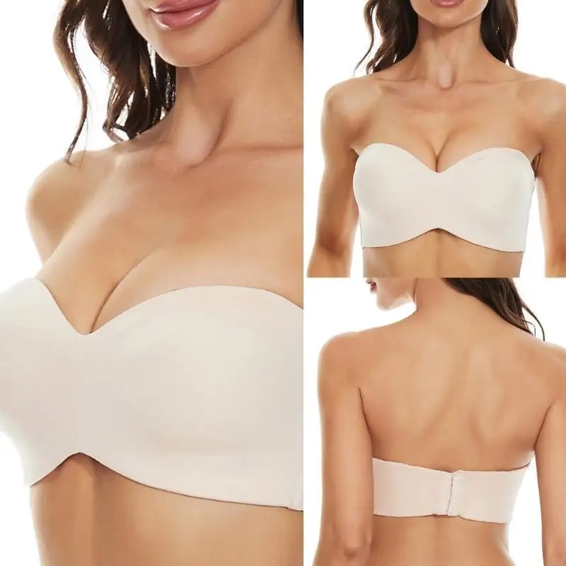 

L38E Женский бюстгальтер без бретелек без бретелек для больших размеров, минимизирующий бюстгальтер на косточках с большой