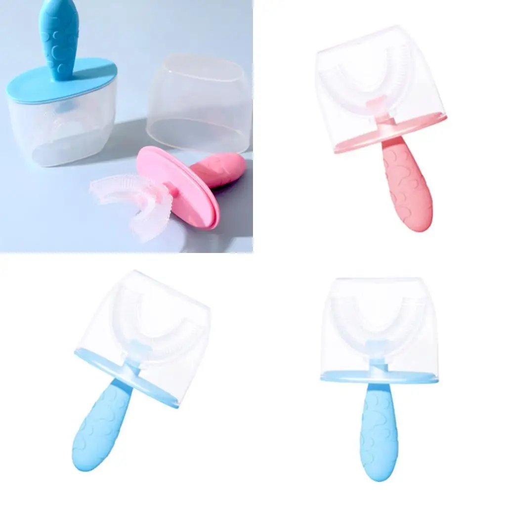

U13F Preschool Supply Silicone Training Toothbrushes For Little Kids Mouth Care
