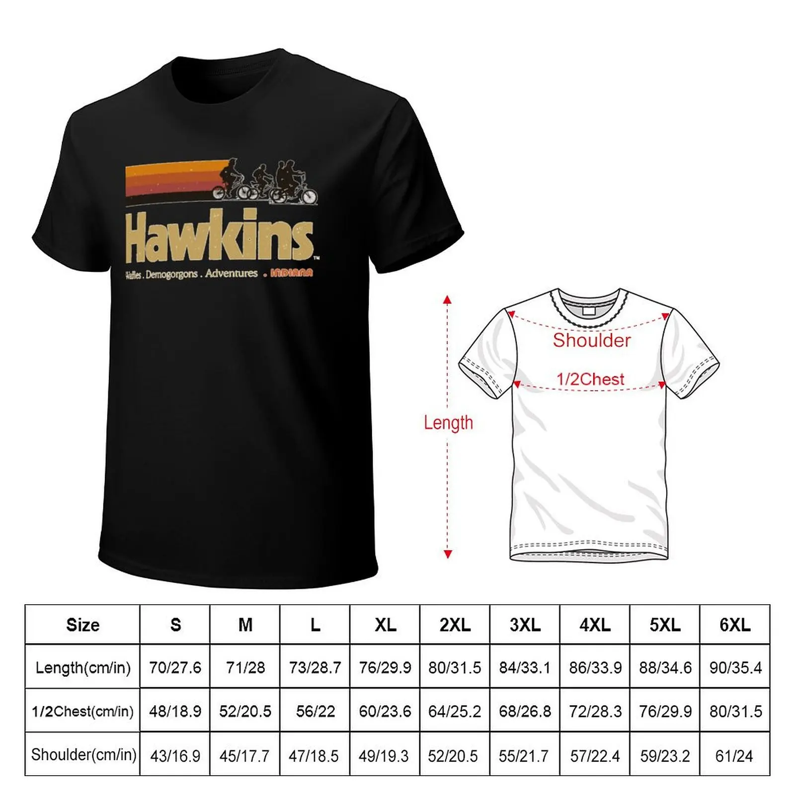 Visit Hawkins Indiana Vintage 80's TV Series T-Shirt Blouse shirts graphic tees heavyweights mens graphic t-shirts funny