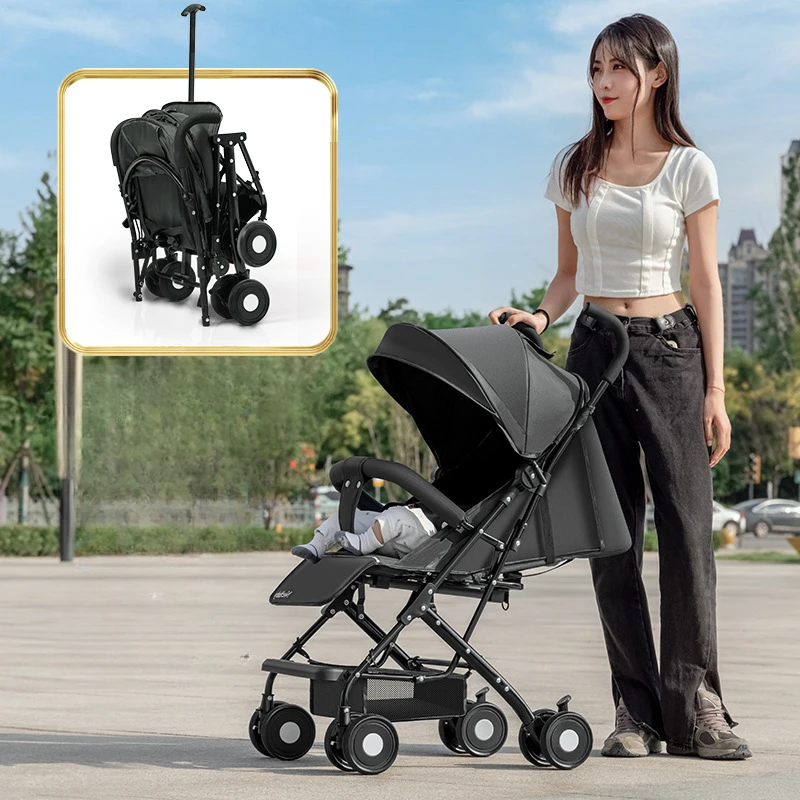 

Ultra Lightweight Stroller Can Sit or Lie Down Foldable Travel Stroller Portable Children's Umbrella Stroller Baby Carriage