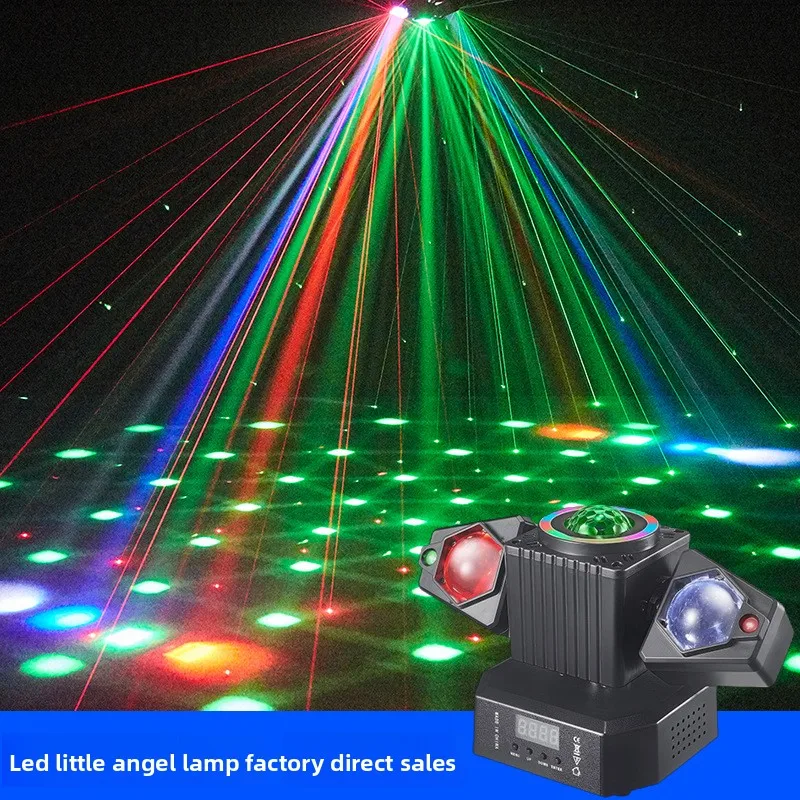 4-In-1 Effect Laser Light KTV Ambient Light Colorful Stage Light Moving Head Light Rotating Beam of Light