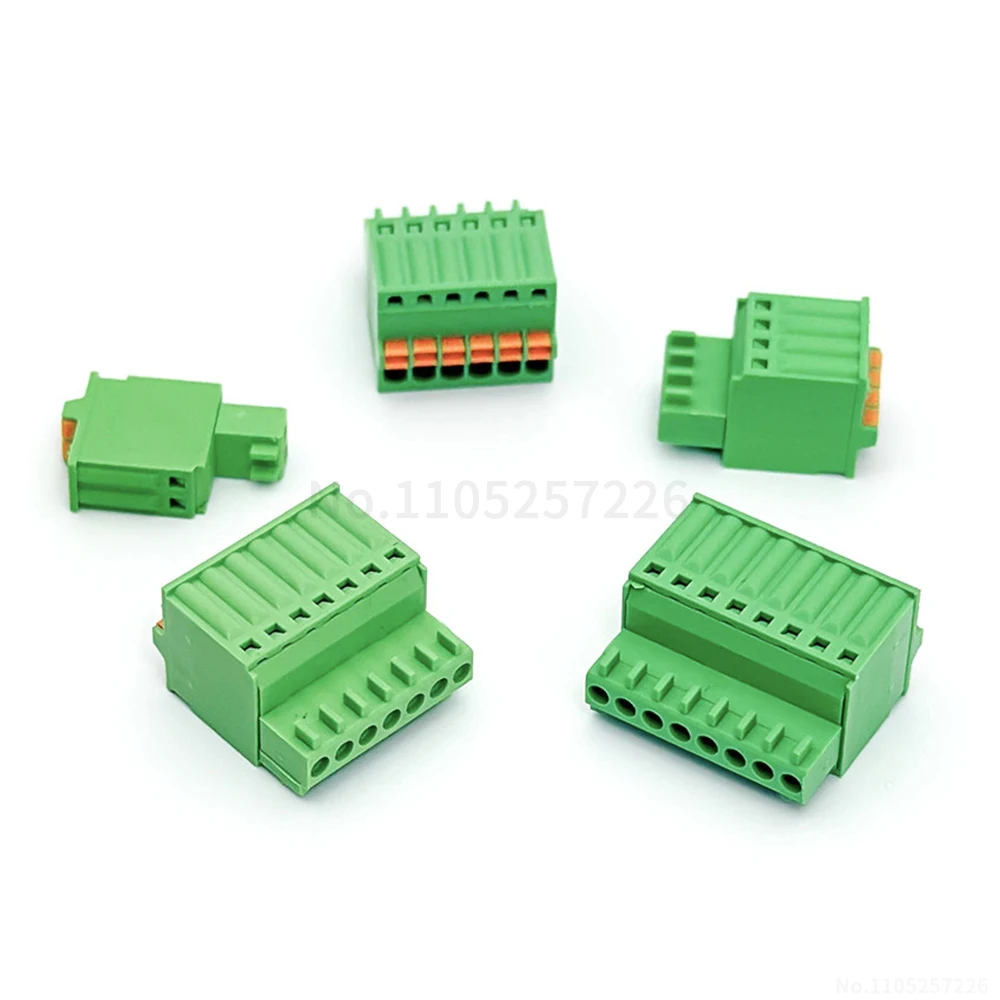 (1 pcs) KF 15EDGKD - 2.5mm Spring-Loaded Push-In Terminal Block, 2~24Pin, Quick-Connect Terminal Block 2EDGKD 2.5