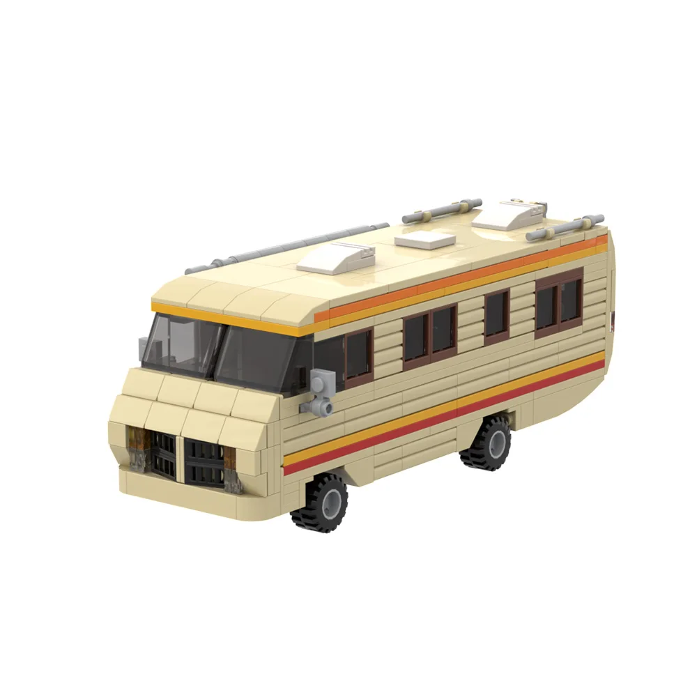 MOC Breaking Bad RV Model Building Blocks Laboratory Cooking RV Travel Camping RV DIY Creative Architecture Brick Toy Gift