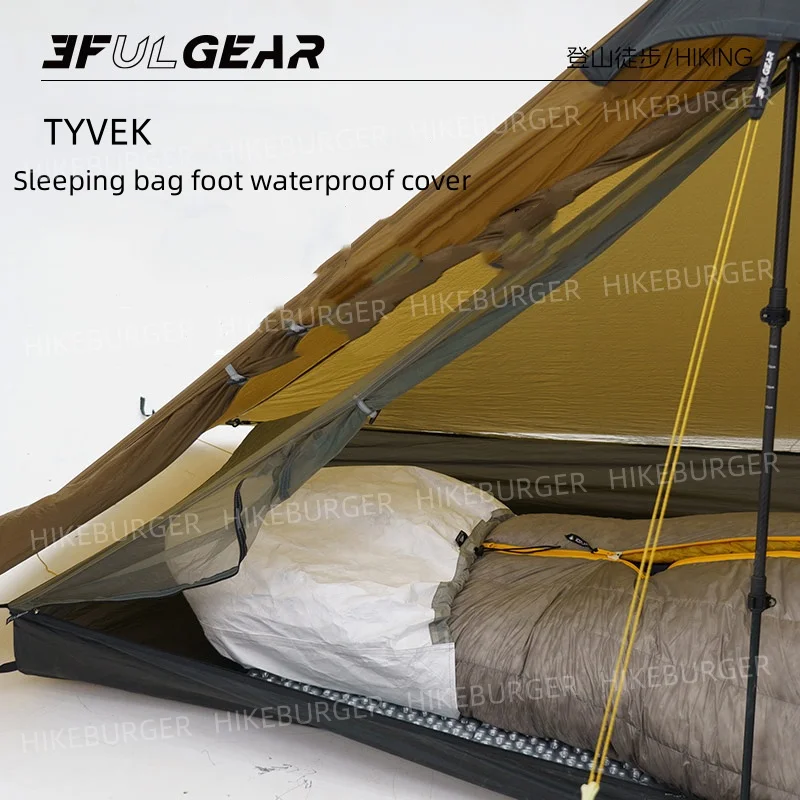 3F UL GEAR Sleeping Bag Foot Waterproof Cover Outdoor Camping Tyvek Sleeping Bag Cover Moisture-proof Anti-condensation