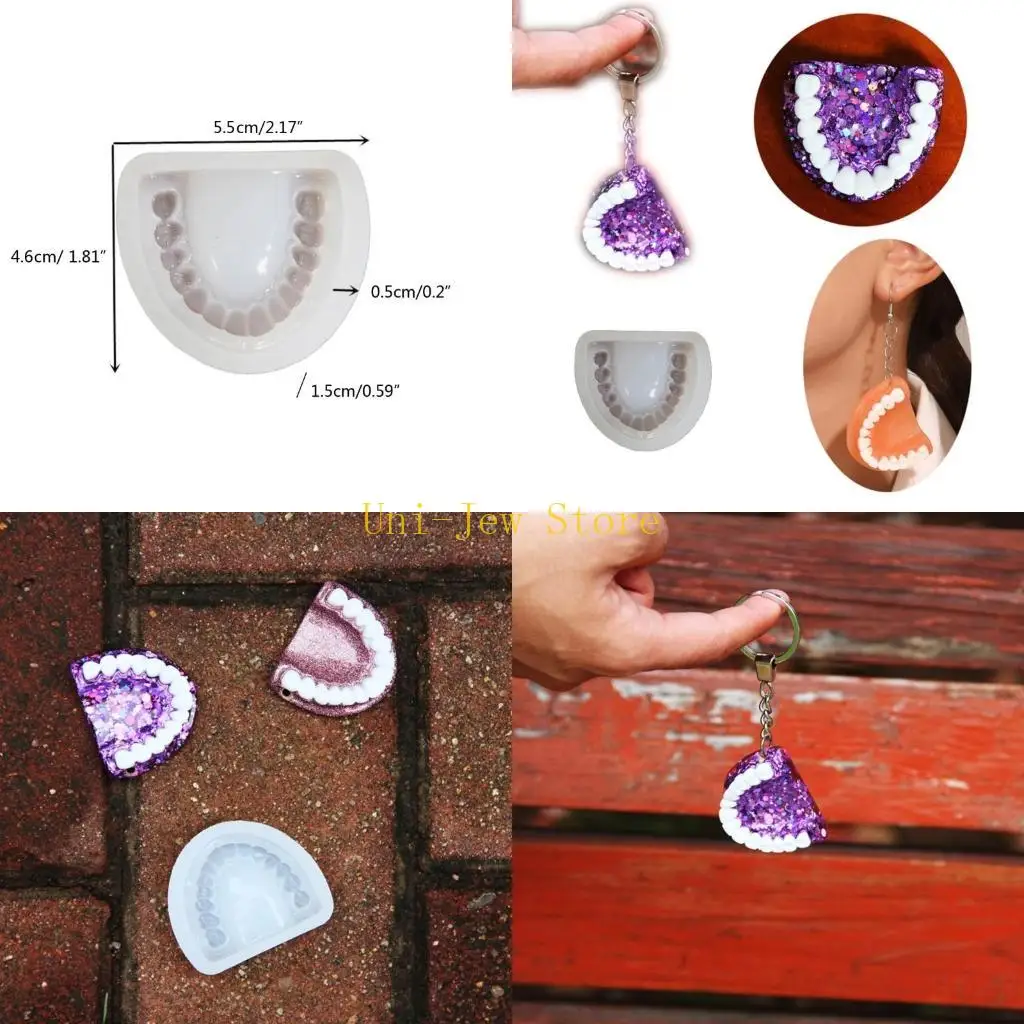 

Силиконовая форма 40 ГБ для подвески для ключей милые зубы в форме смола для формы DIY ремесла зубов подвесной эпоксидный