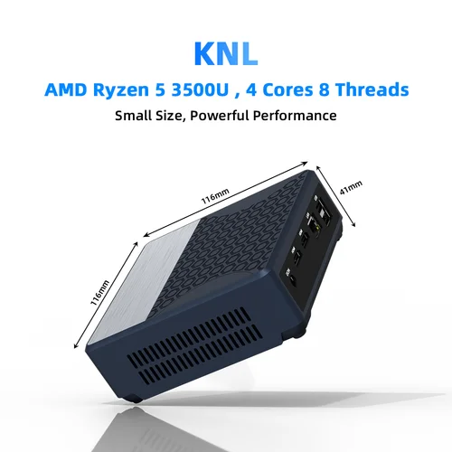 Imagen 2 del producto ZXIPC Mini PC AMD Ryzen 5 3500U 16GB DDR4 500GB SSD NVME Wifi5 BT4.2 Windows 11 pantalla Triple ordenador de escritorio DIY para jugadores