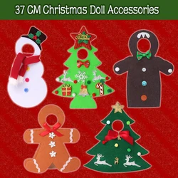 37 cm Elf Doll Accessories Elves Snowman Christmas Tree Santa Claus Red Boy Elf Dolls Clothes Set On Shelf Toys Christmas Gift