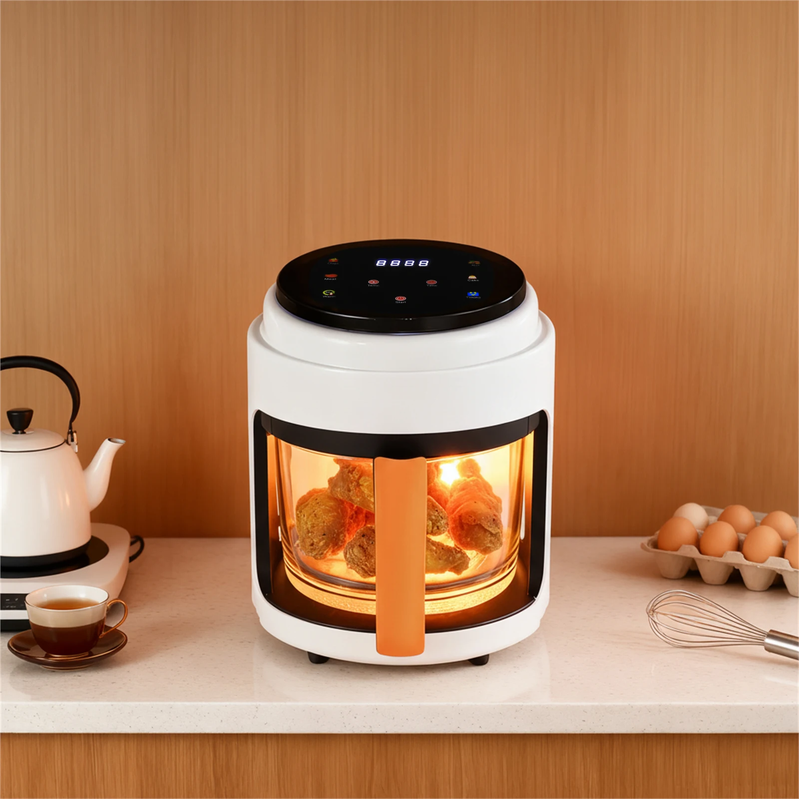 

Аэрофритюрница Фритюрница с горячим воздухом Аэрофритюрница с сенсорным экраном Стеклянная фритюрница 4л