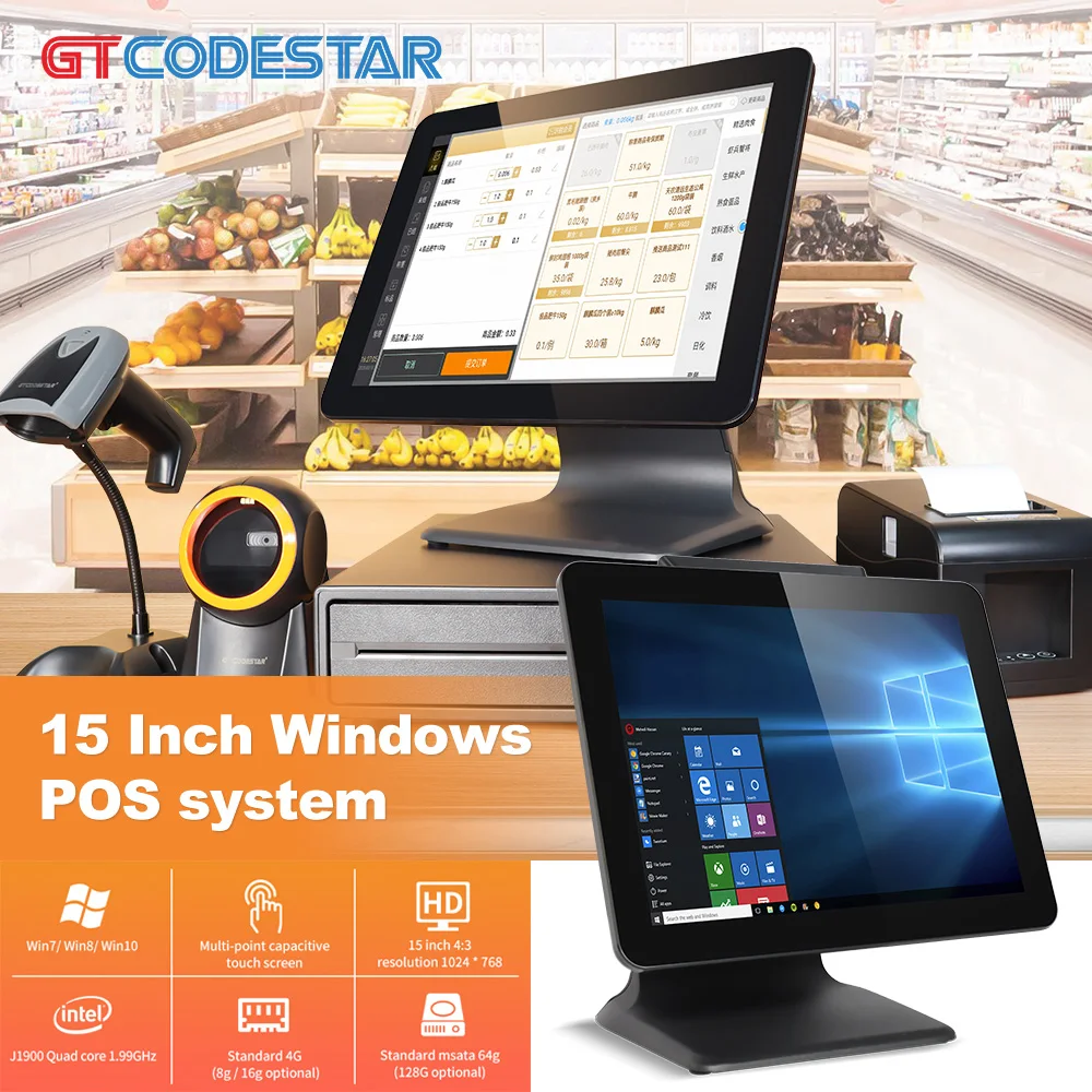 

GTCODESTAR «Все в одном» Кассовый аппарат Pos Systems Терминал Caja Registradora Точка распродажи Caisse En dedireuse