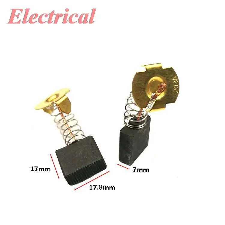 17mm x 18mm x 7mm Power Tool Carbon Brushes for Generic Electric Motor For Makita 2414 7*17*18MM image 5