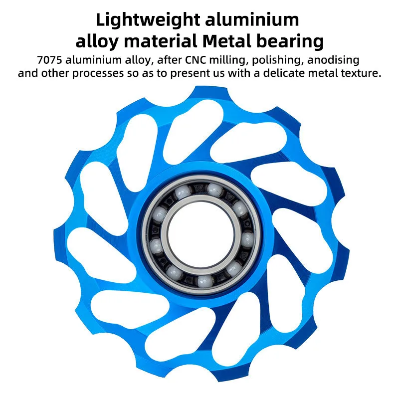 TOOPRE-rueda guía de cambio trasero para bicicleta, rodamientos Perrin de cerámica ligeros de aleación de aluminio 11T 13T para bicicleta de montaña y carretera