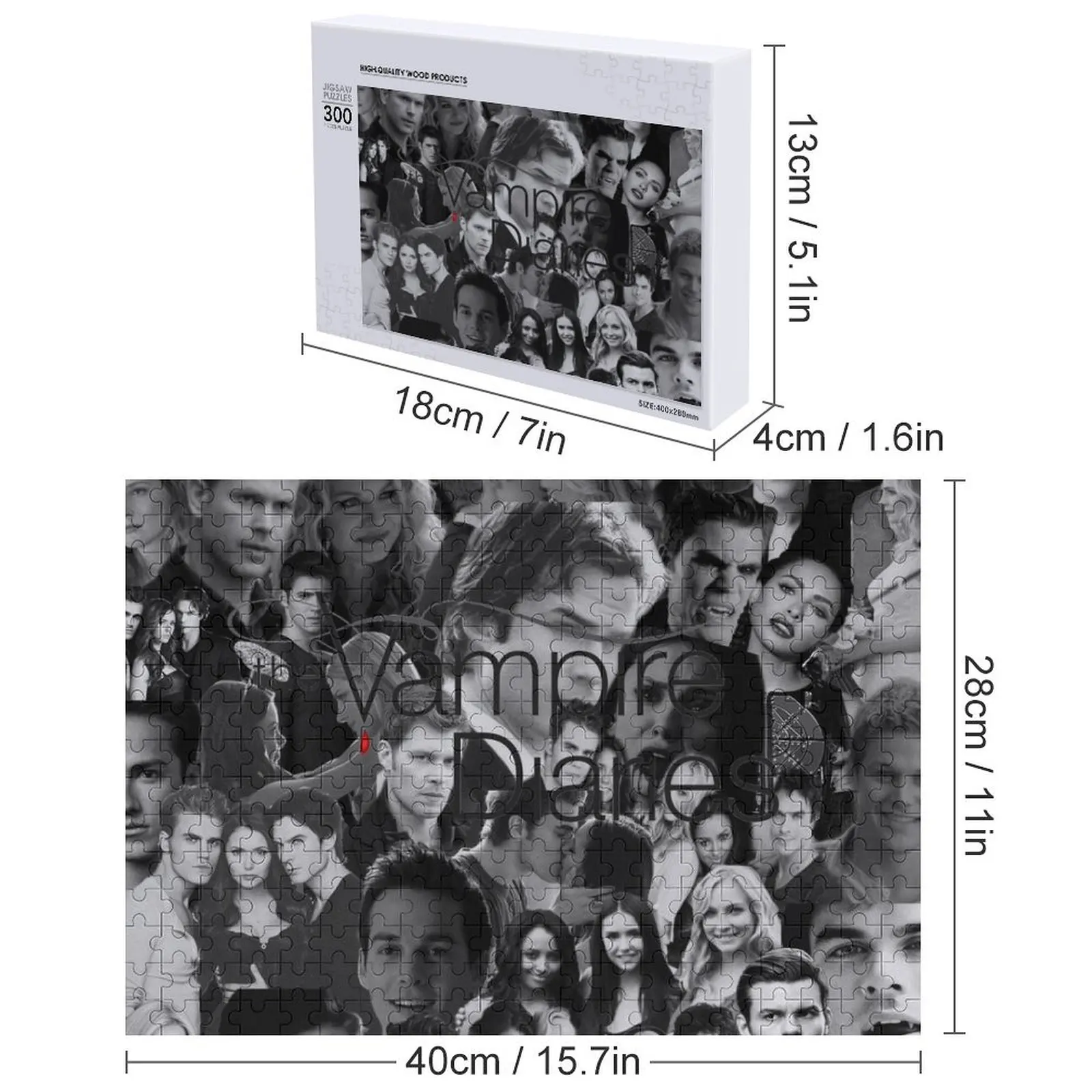 Vamp collage Jigsaw Puzzle Custom Photo Works Of Art Custom Child Gift Wood Name Puzzle