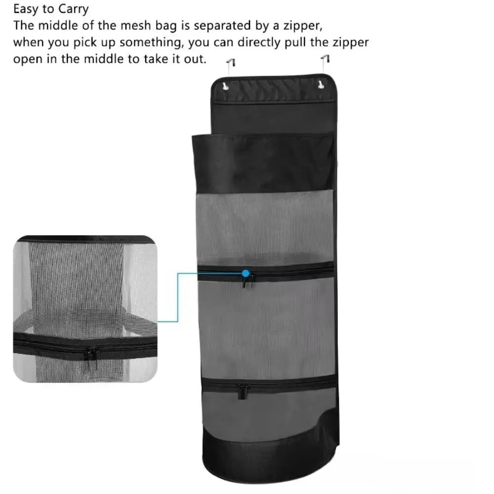 ドアリアバスケットボールハンギングバッグ金属フックメッシュブラックボール収納容器便利なハンギングオーガナイザー