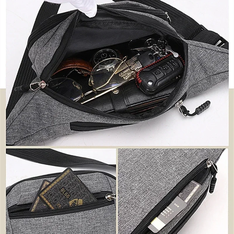 Practical Outdoor Sports Bag Canvas Pouch Korean-style Waist Fanny Crossbody Male Banana