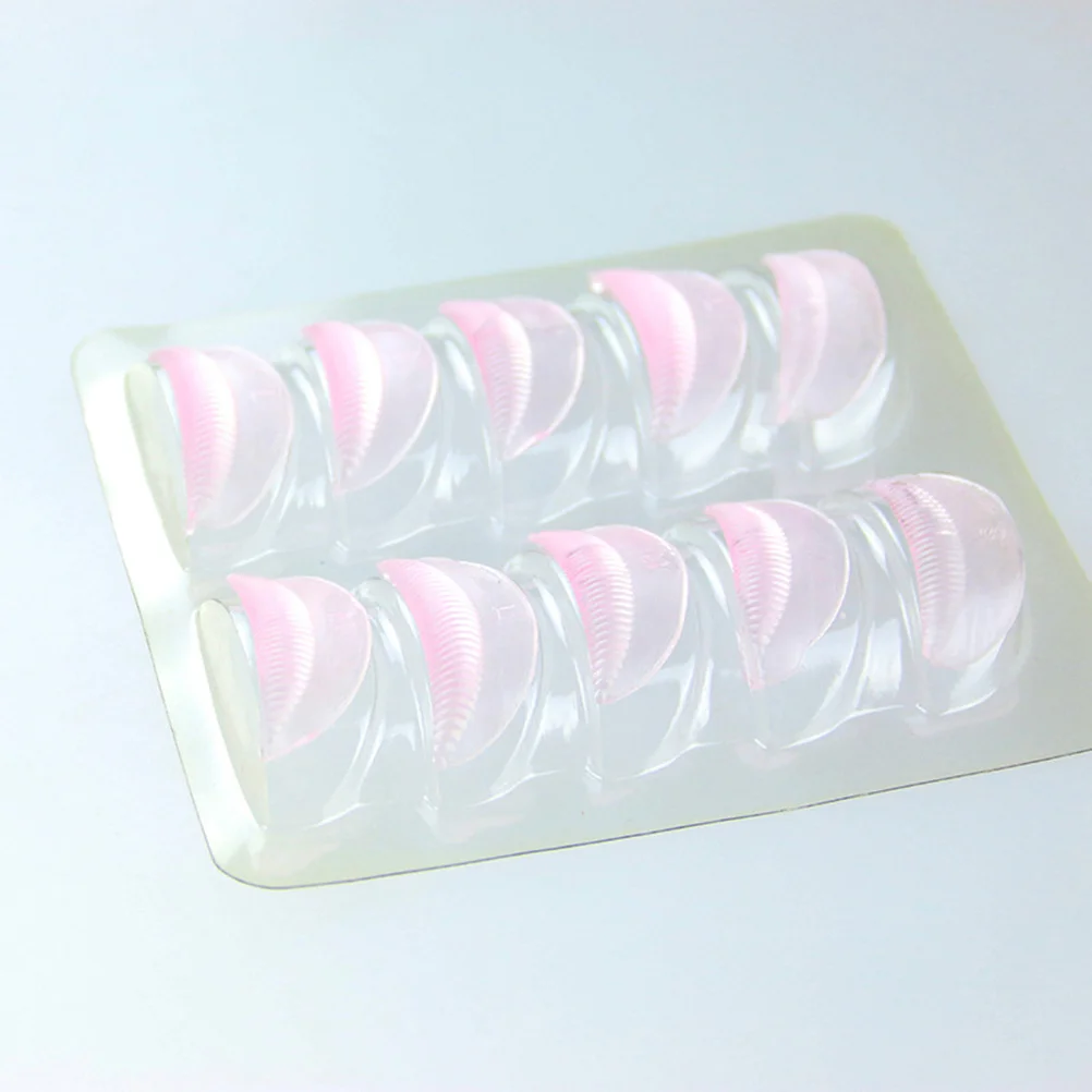 Kit de levantamiento de pestañas, 10 pares, permanente de pestañas de silicona en forma de molde para todo tipo de ojos, parches de pestañas postizas rizadas mejoradas, uso diario
