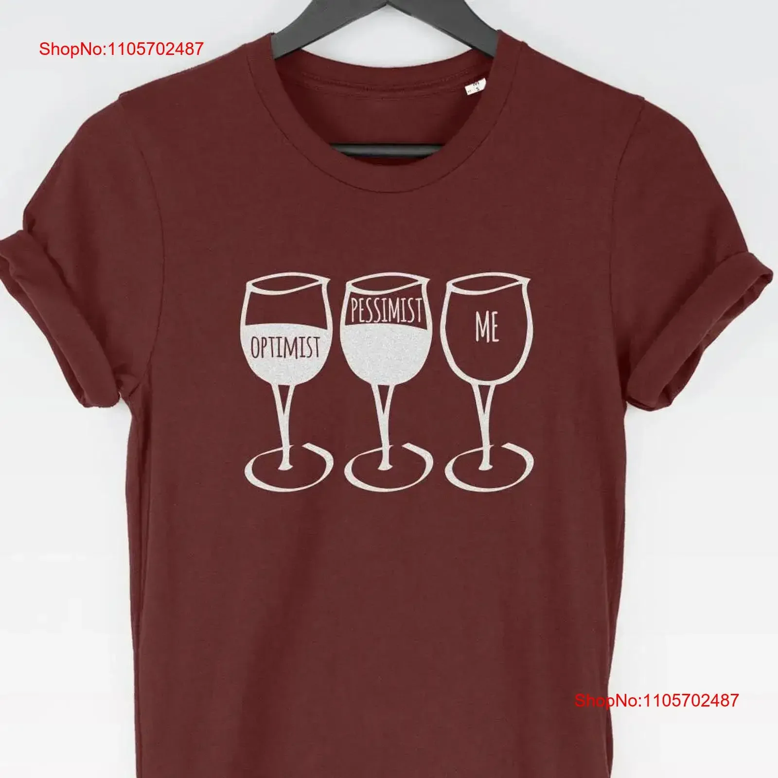 T-shirt Optimist Pessimist Me, t-shirt drôle pour les amateurs de vin, cadeau pour elle, graphique vintage délavé, décontracté