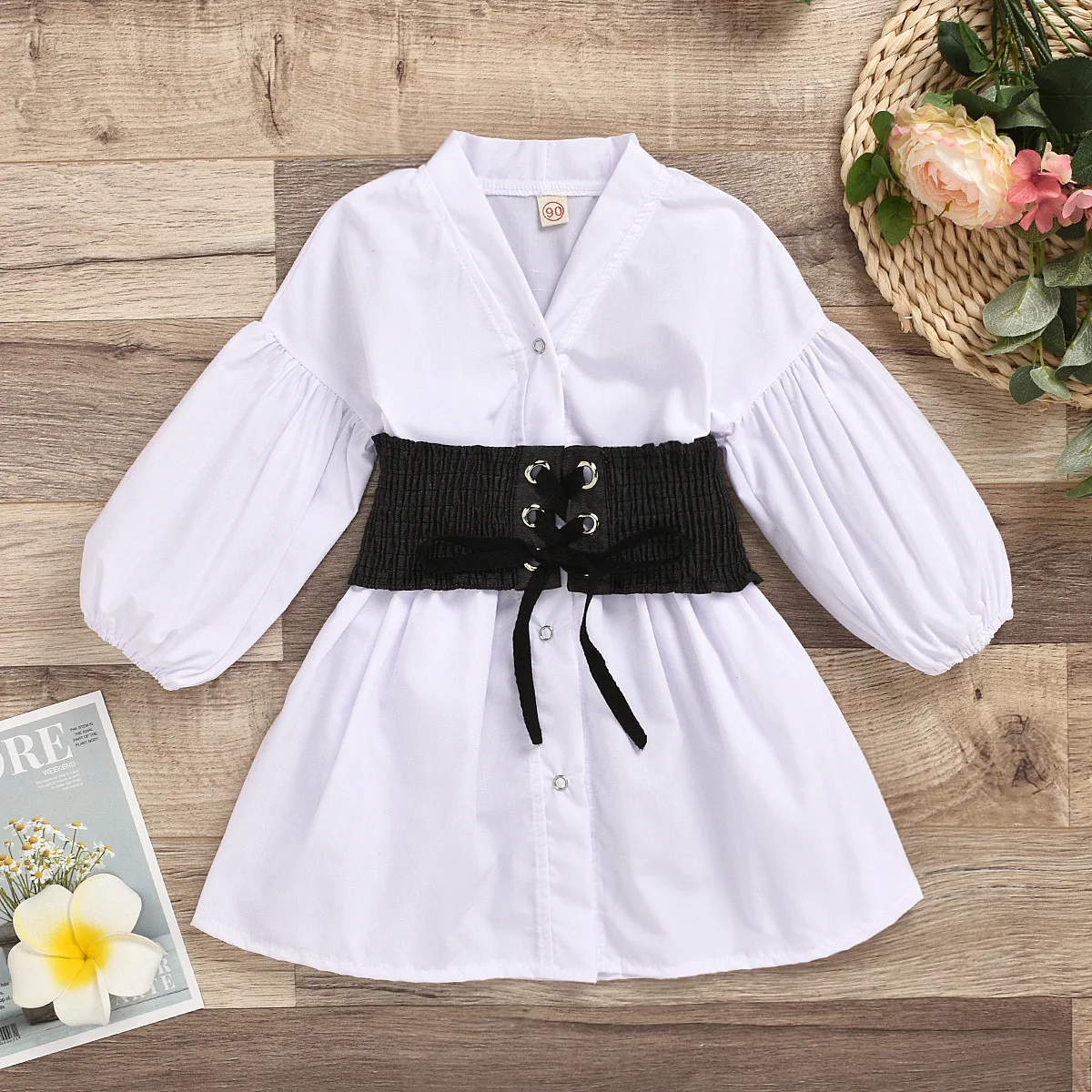 Euro-America Style Celebrity Style Girl Suit Woven Cotton V-neck Cardigan Elastic Denim Lace-up Fashion Cool Girl Suits