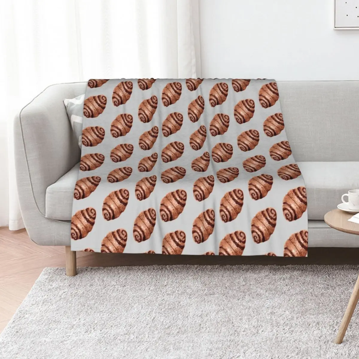 Franzbr?tchen - Watercolour Illustration Throw Blanket For Baby Baby Large Flannels Decorative Throw Luxury Blankets