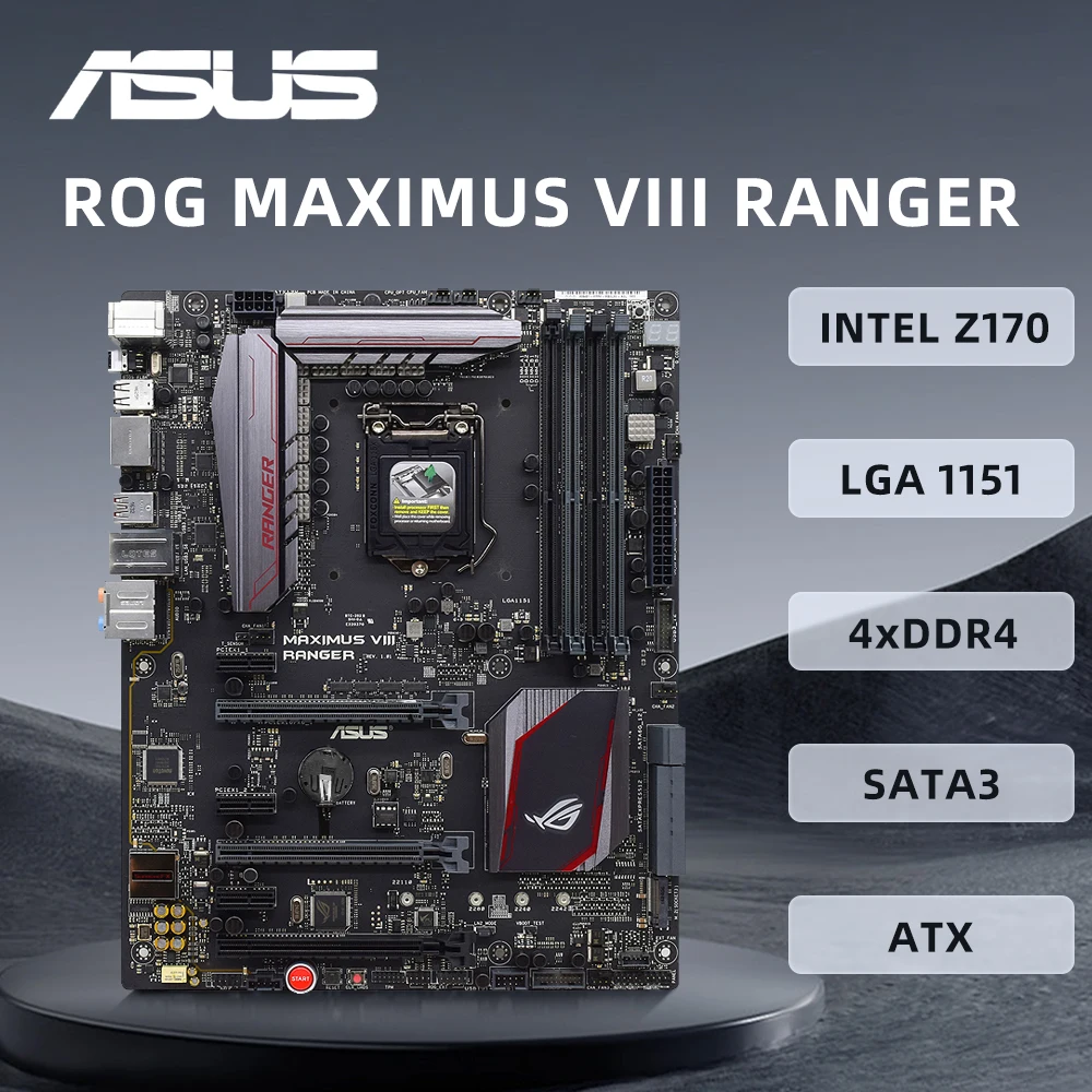 ASUS MAXIMUS VIII RANGER Motherboard Intel Z170 Support Pentium Core i7/i5/i3 6300 7100 7700K CPU 4xDDR4 M.2 mATX Motherboard