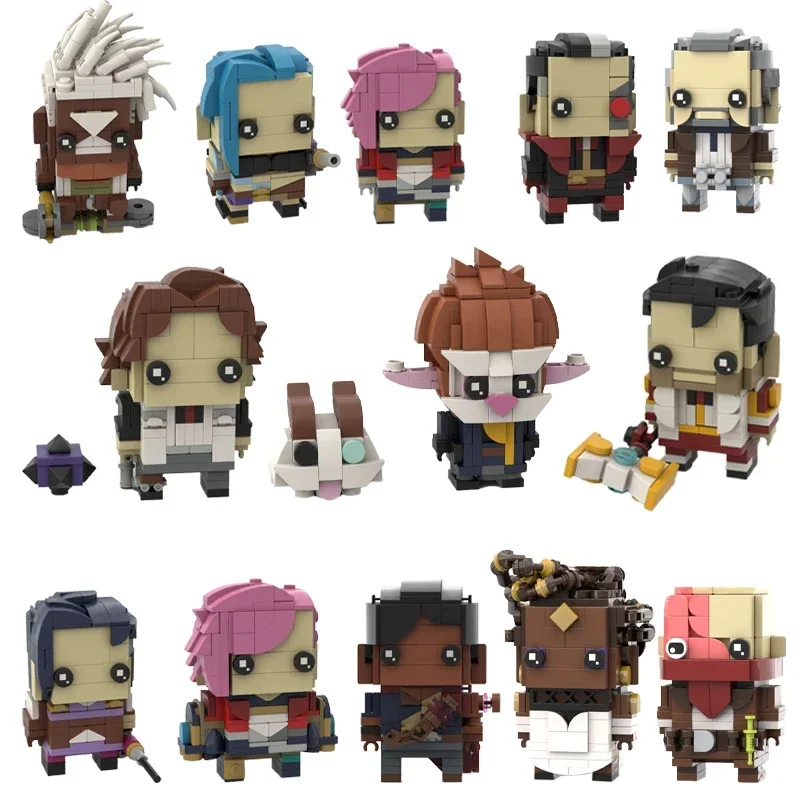 

Jinx Vi Anima Moc Building Block Assembly Arcane Square-headed Man Diy Building Block Decoration Model Birthday Gift Peripherals