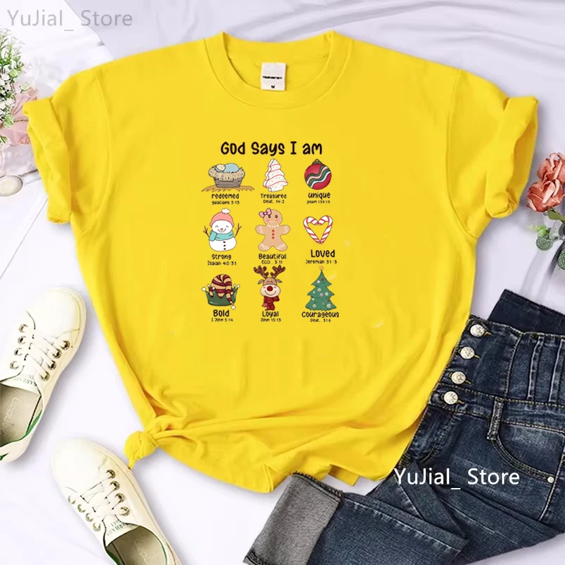 الله يقول أنني جميلة وأحب ذلك الجرافيك المطبوعة التي شيرت المرأة الصيف موضة Harajuku Y2k قصيرة الأكمام التي شيرت الإناث بلايز