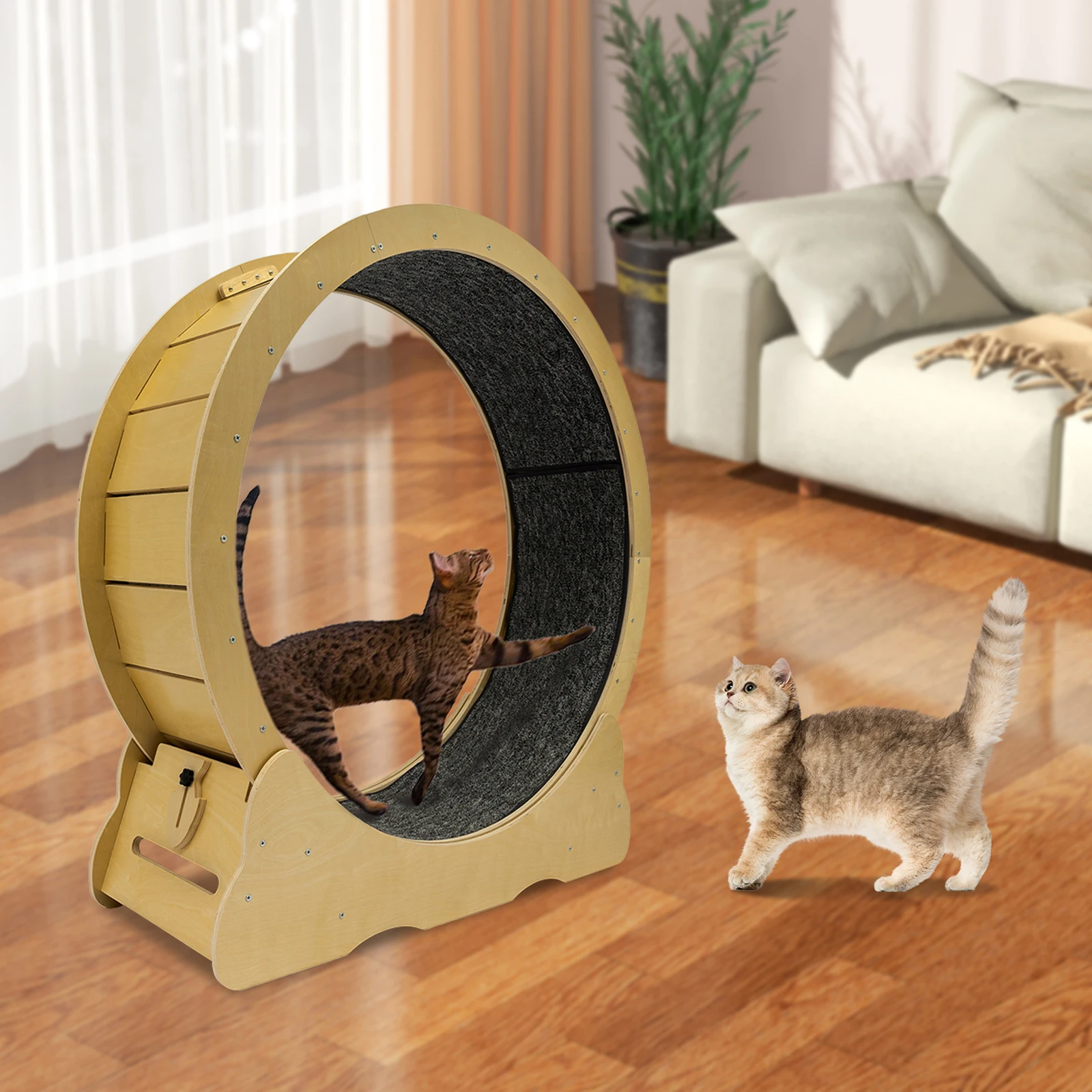 

Cat Exercise Wheel Pet Cat Treadmill Integrated Roller Pet Toys for Indoor Cats(Recommended 10-15 pounds)