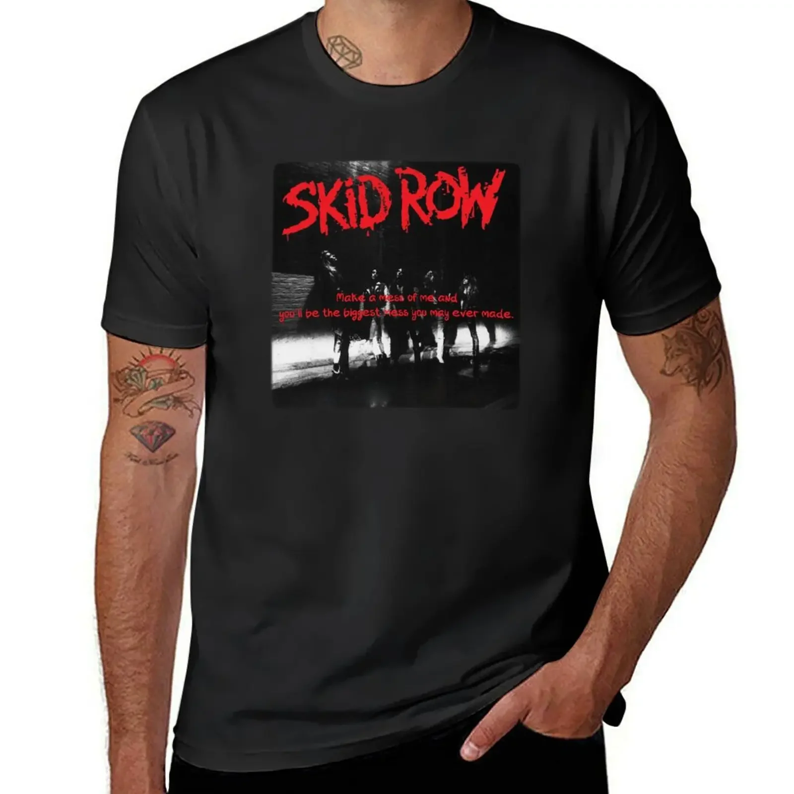 SKID ROW T-Shirt vintage anime shirt cute clothes shirts graphic tee men