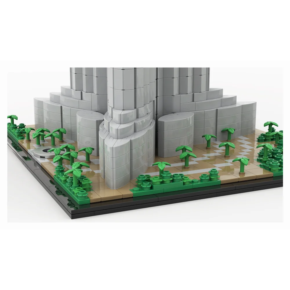 Burj Khalifa Blocos de Construção Educacionais, Montagem de Pequenas Partículas Ready-made, Montagem Técnica, MOC-131908, 1:800