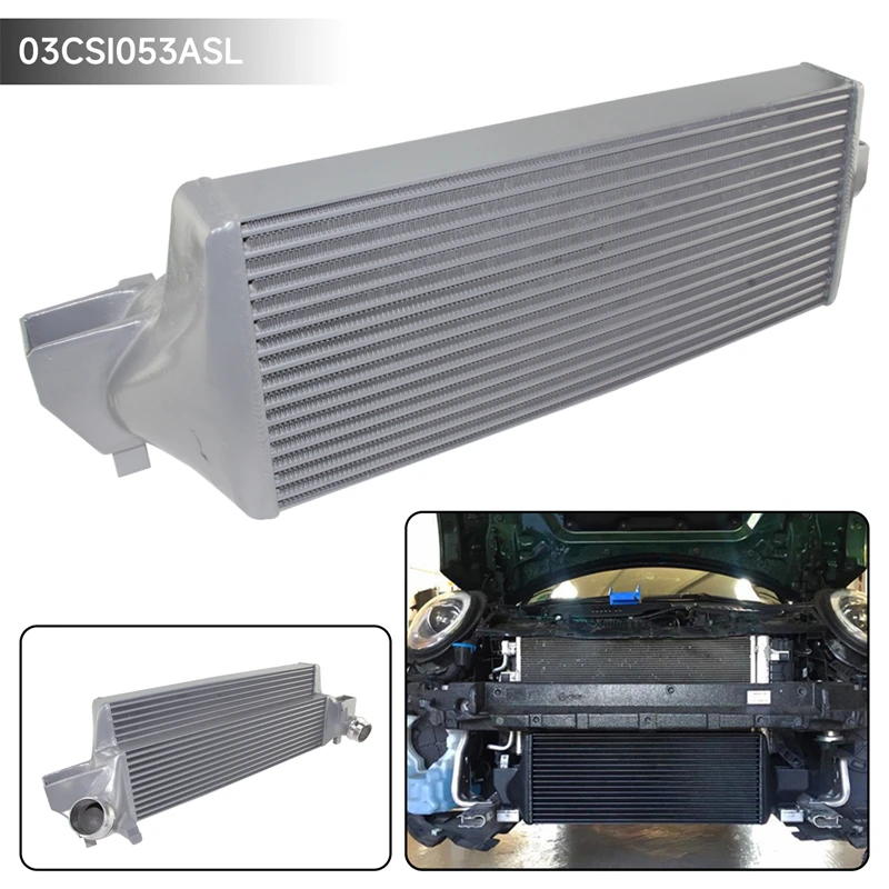 Competition Front Mount Intercooler Tuning Tube&Fin for BMW MINI Cooper S SD F54 F55 F56 F57 F60 B37 B47 2014+ Black/Silver